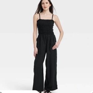 [universal thread] smocked linen jumpsuit